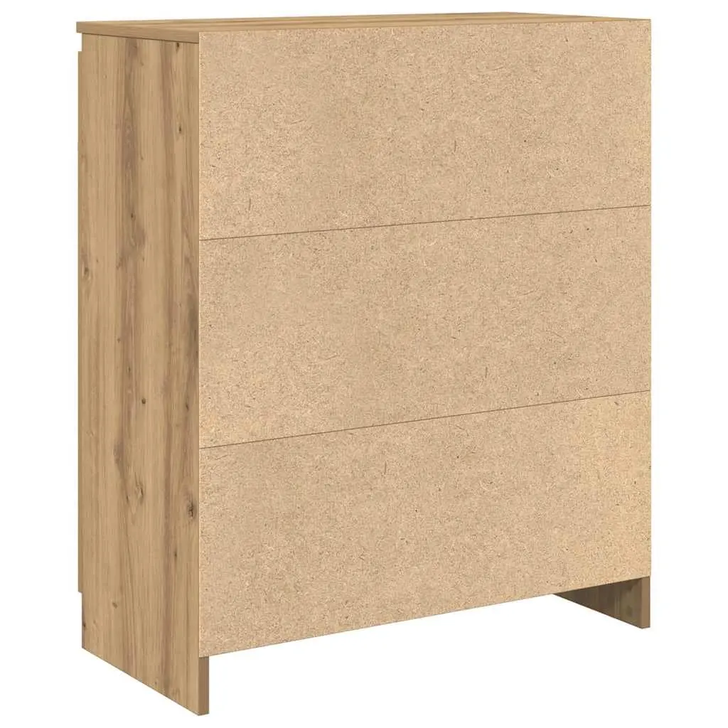 Sideboard Storage Cabinet for Living Room 71W x 35D x 84H cm Brown Engineered Wood