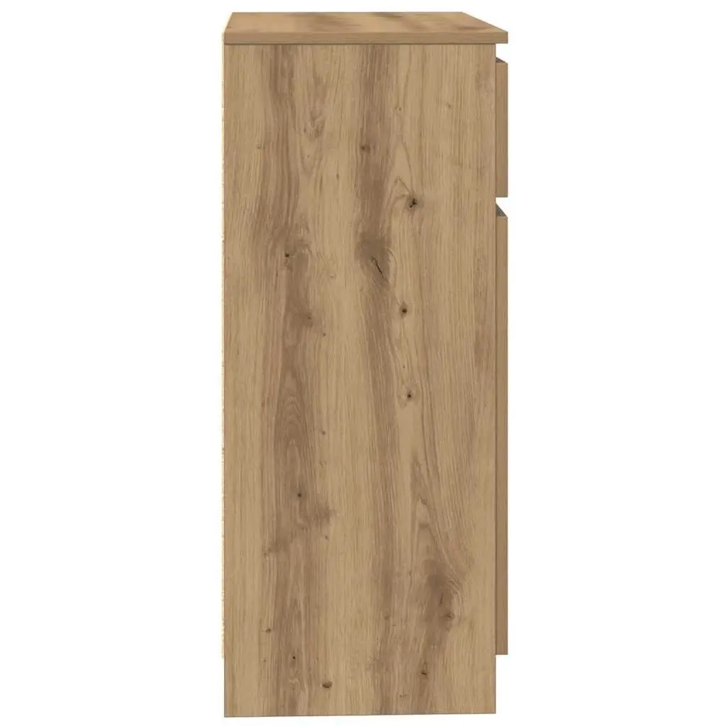 Sideboard Storage Cabinet for Living Room 71W x 35D x 84H cm Brown Engineered Wood
