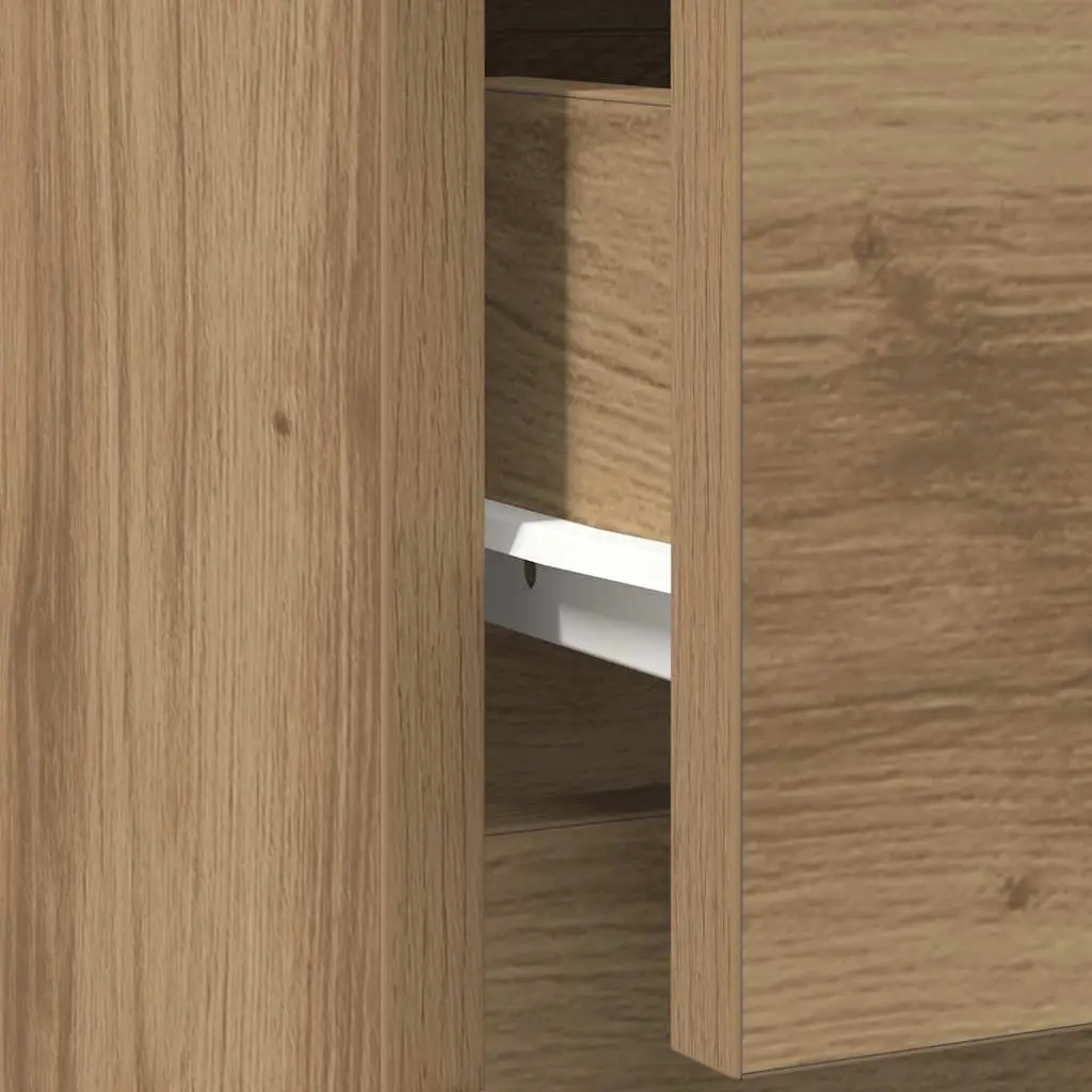 Sideboard Storage Cabinet for Living Room 71W x 35D x 84H cm Brown Engineered Wood