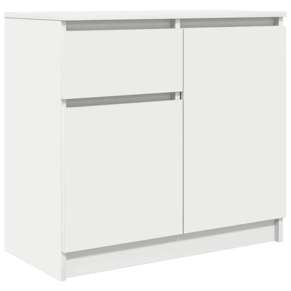 White Sideboard Storage Cabinet for Living Room Dining Area Home Office 71W x 35D x 65H cm Engineered Wood