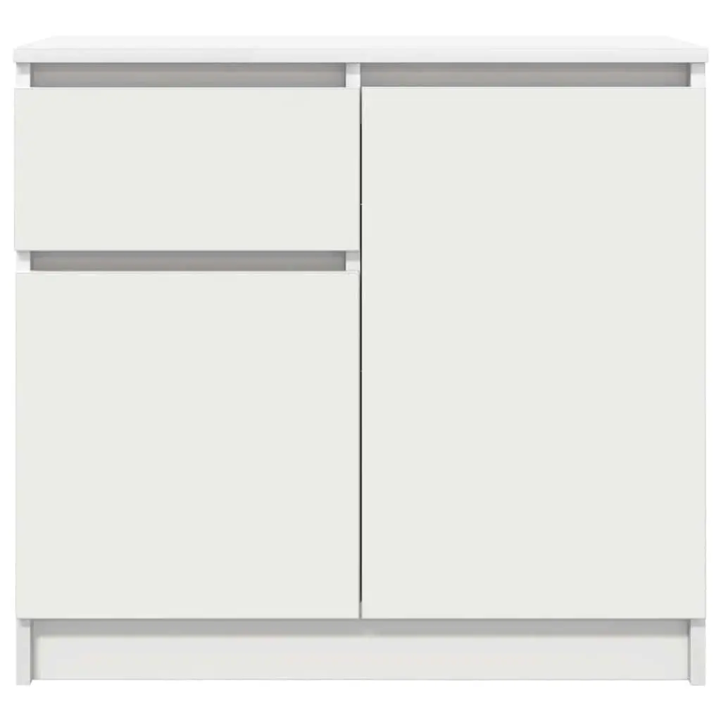 White Sideboard Storage Cabinet for Living Room Dining Area Home Office 71W x 35D x 65H cm Engineered Wood