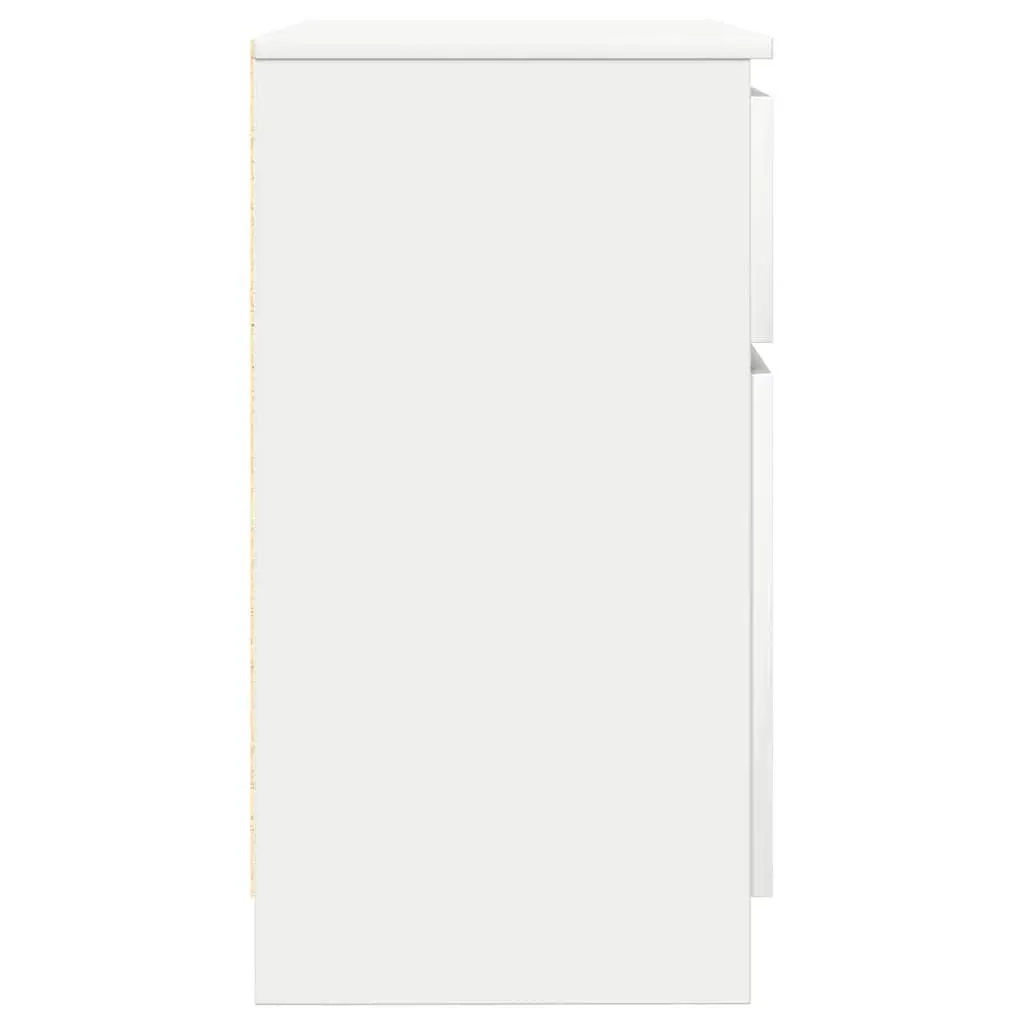 White Sideboard Storage Cabinet for Living Room Dining Area Home Office 71W x 35D x 65H cm Engineered Wood