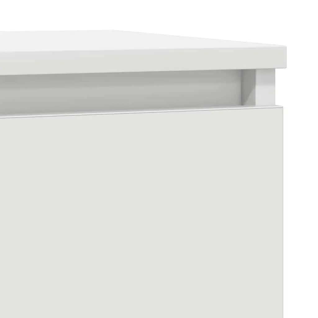 White Sideboard Storage Cabinet for Living Room Dining Area Home Office 71W x 35D x 65H cm Engineered Wood
