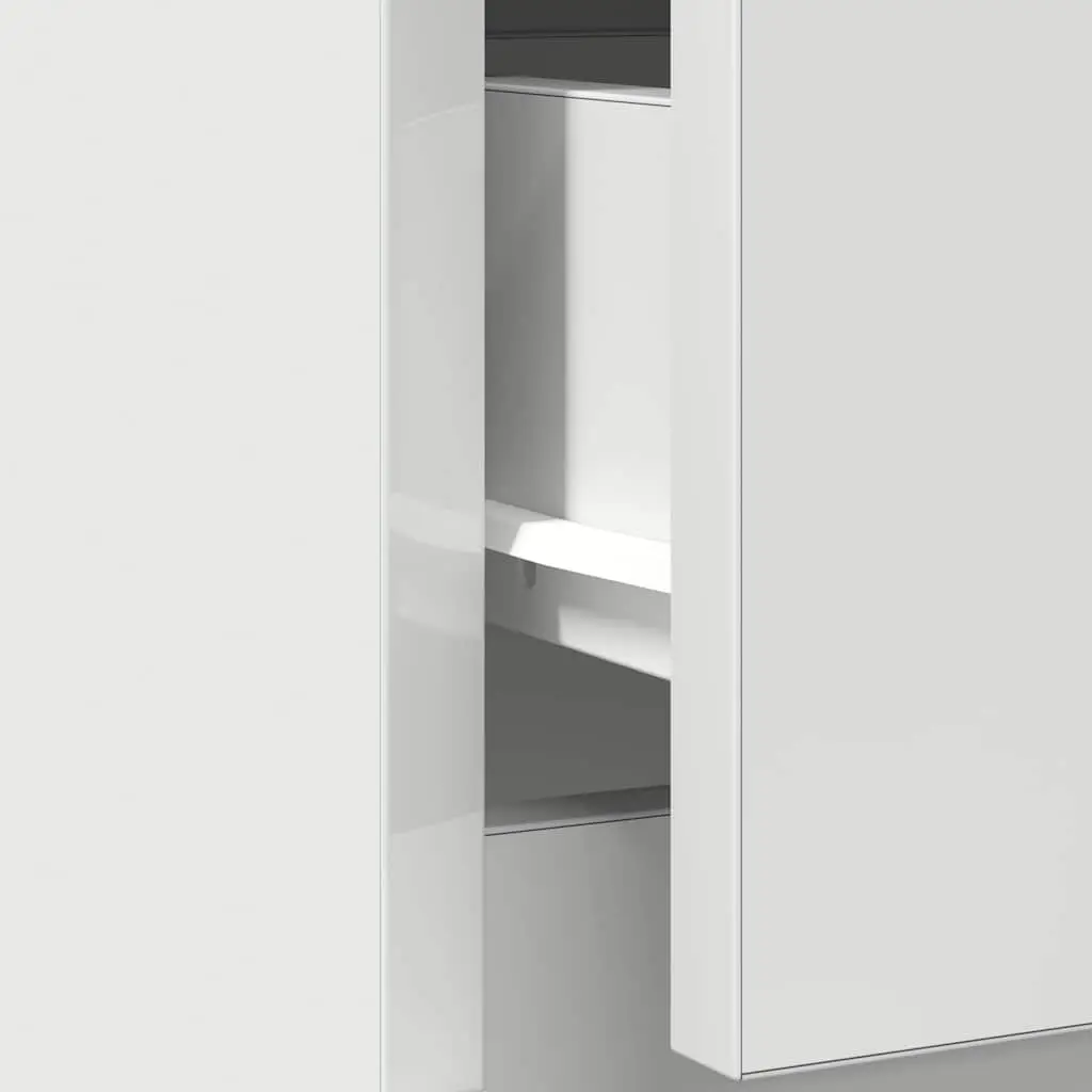 White Sideboard Storage Cabinet for Living Room Dining Area Home Office 71W x 35D x 65H cm Engineered Wood