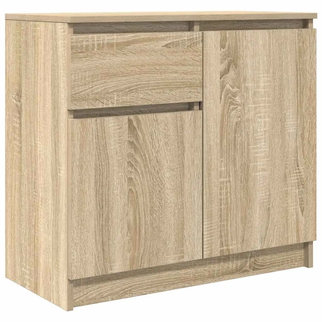 Sideboard Storage Cabinet Living Room Brown Engineered Wood 71 x 35 x 65 cm