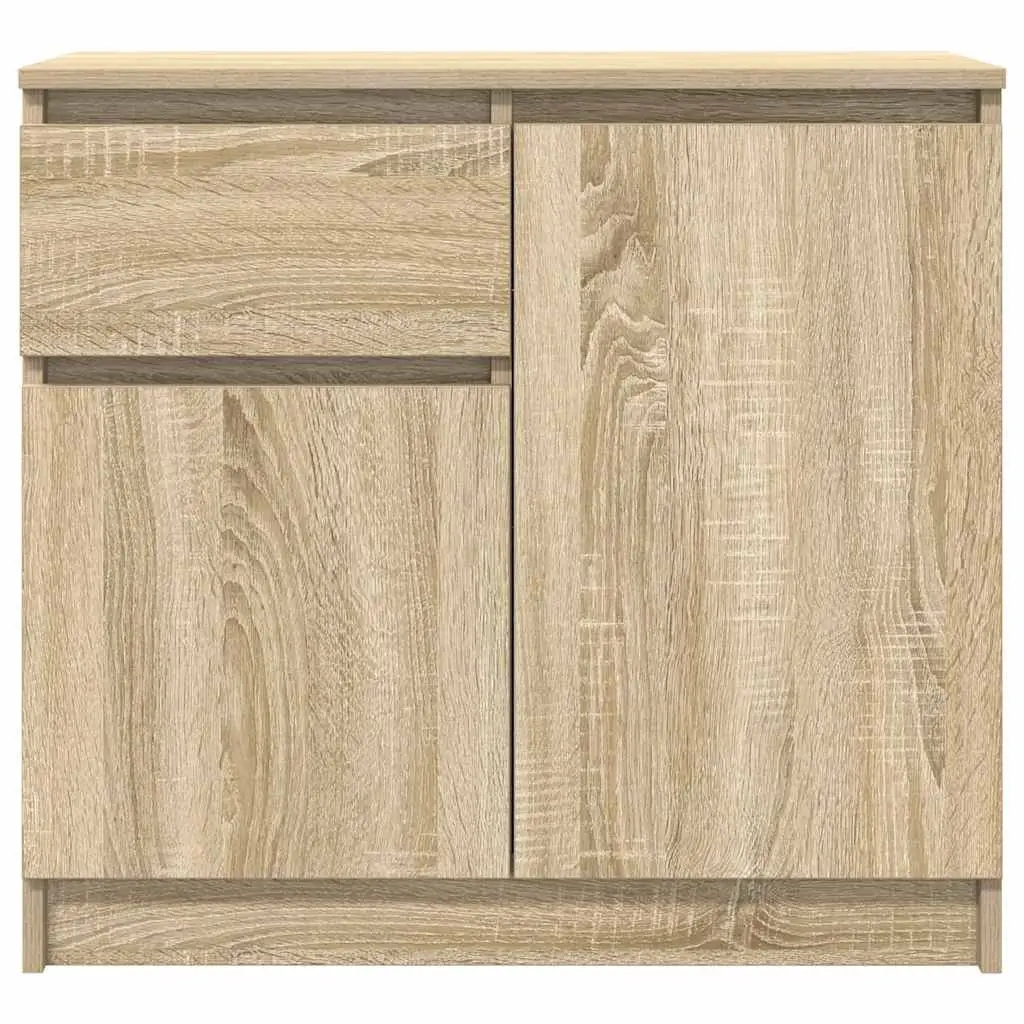 Sideboard Storage Cabinet Living Room Brown Engineered Wood 71 x 35 x 65 cm