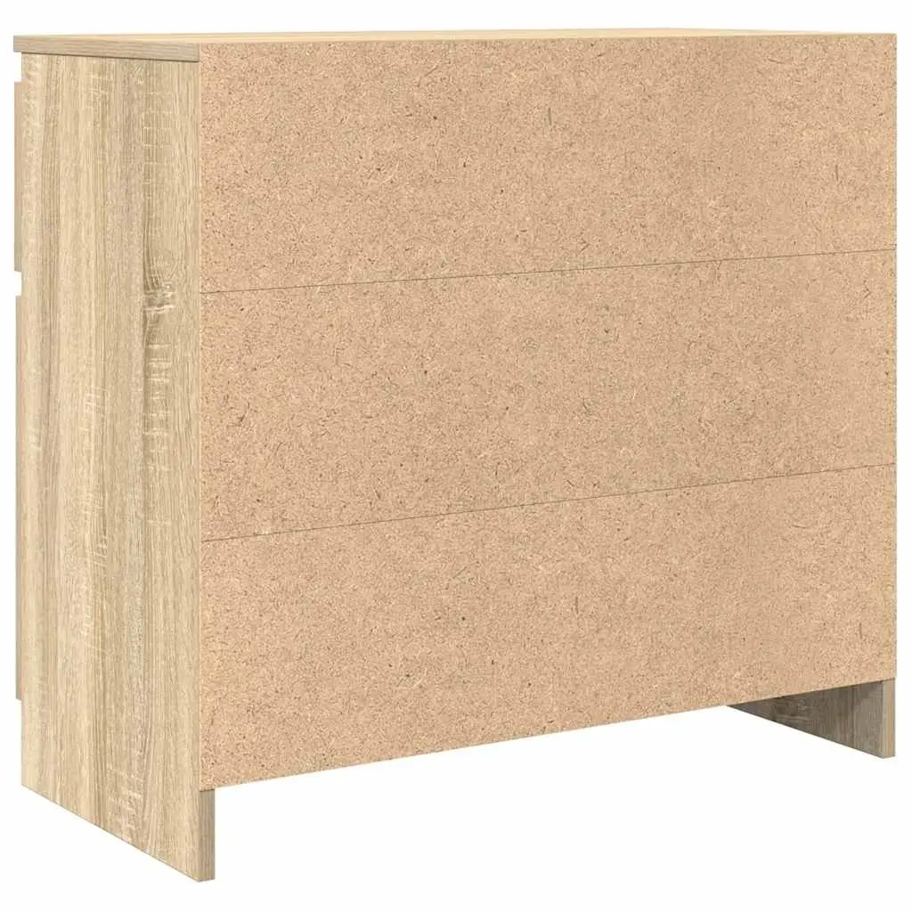 Sideboard Storage Cabinet Living Room Brown Engineered Wood 71 x 35 x 65 cm