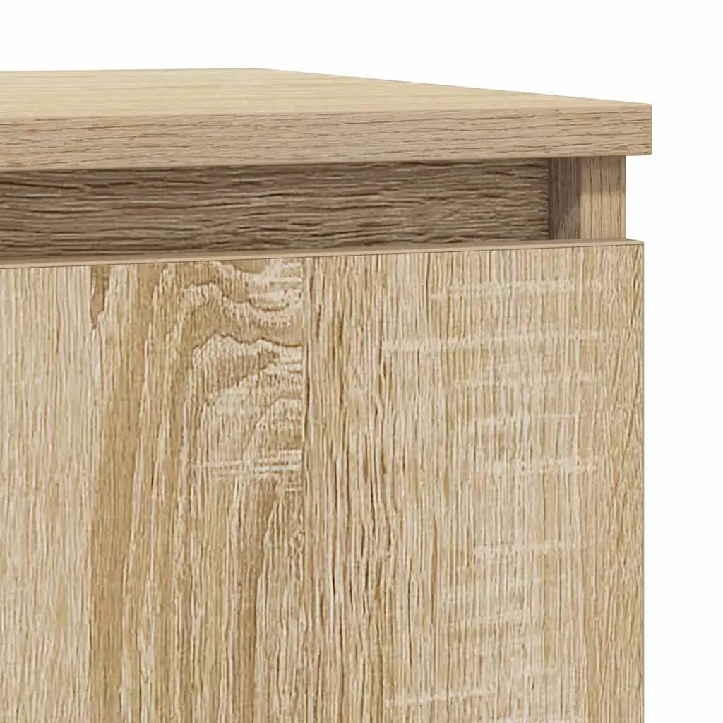 Sideboard Storage Cabinet Living Room Brown Engineered Wood 71 x 35 x 65 cm