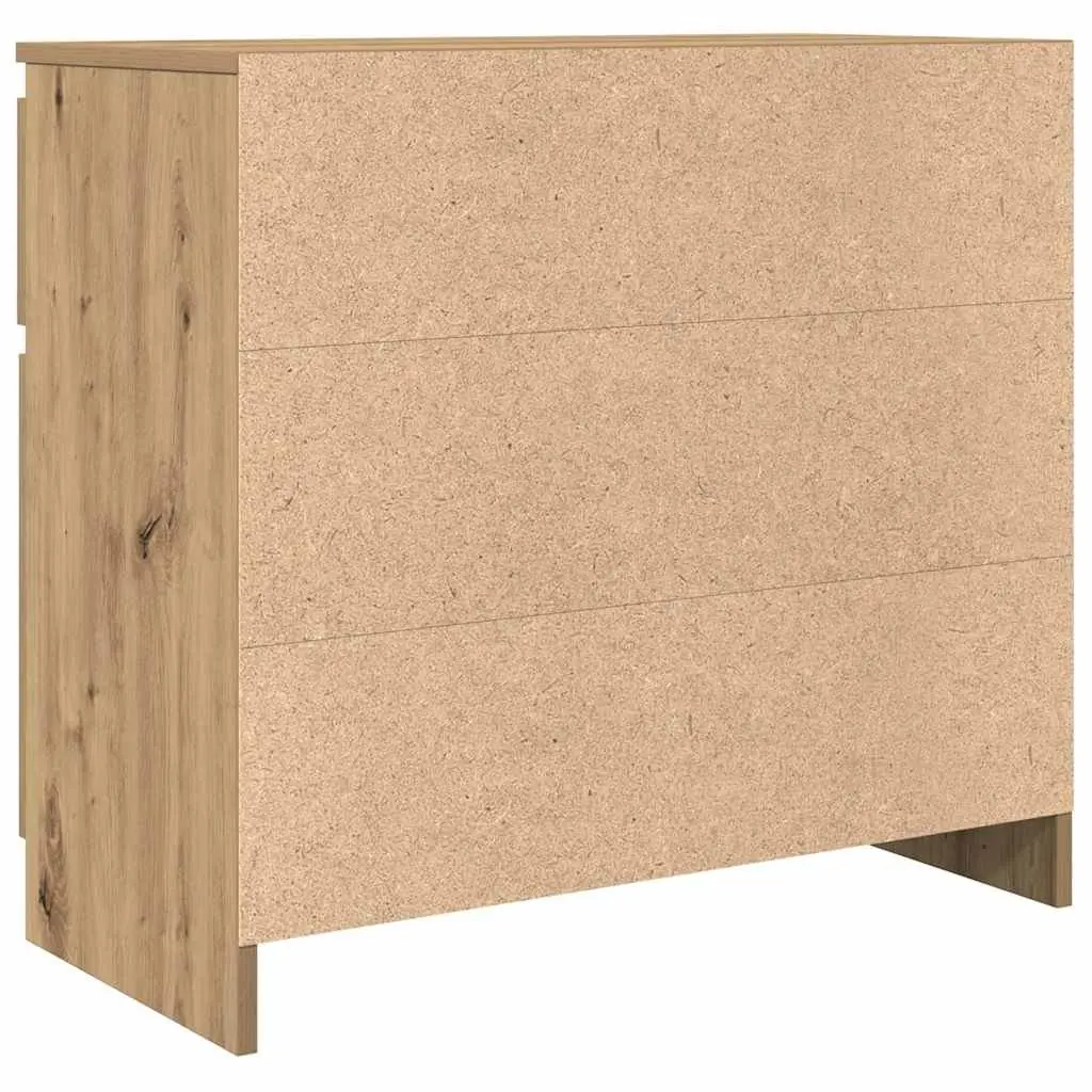 Sideboard with Drawer Brown Engineered Wood Storage Cabinet Buffet Organiser