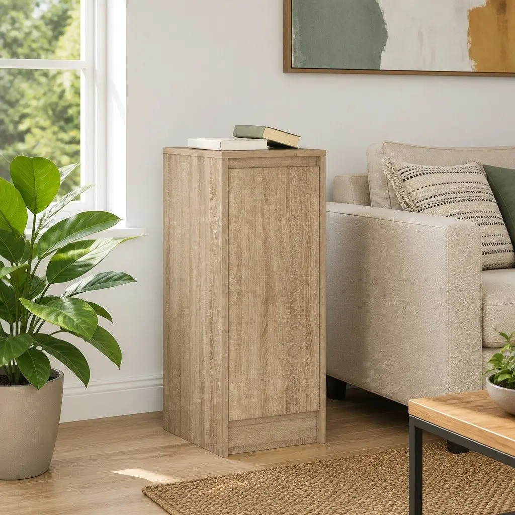 Brown Engineered Wood Sideboard Cabinet