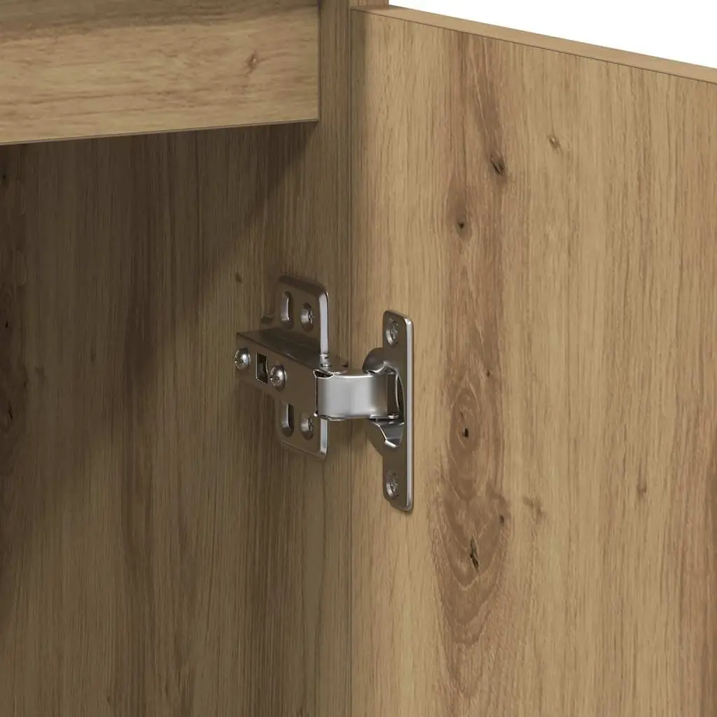Sideboard Storage Cabinet for Dining Room Kitchen Bedroom 29.5 x 34 x 76 cm Brown Engineered Wood Buffet Cupboard Door Organiser