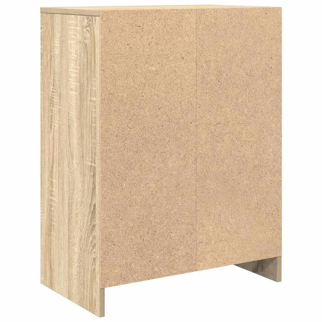 Sideboard Storage Cabinet for Dining Room Kitchen Bedroom Bathroom Living Area Brown Engineered Wood 57 x 34 x 76 cm