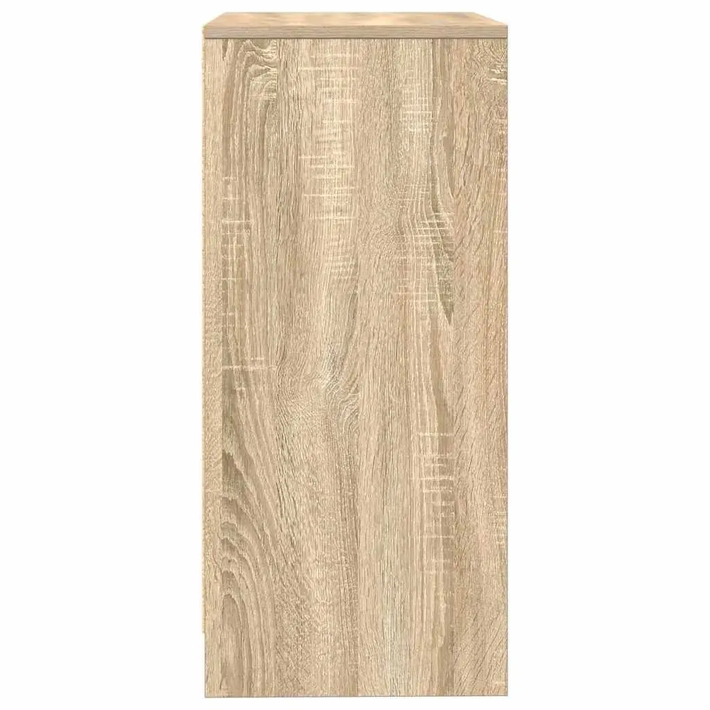 Sideboard Storage Cabinet for Dining Room Kitchen Bedroom Bathroom Living Area Brown Engineered Wood 57 x 34 x 76 cm