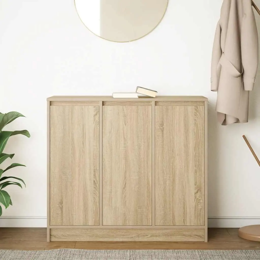 Sideboard Storage Cabinet for Dining Room Bedroom Kitchen 85x34x76 cm Engineered Wood Sonoma Oak