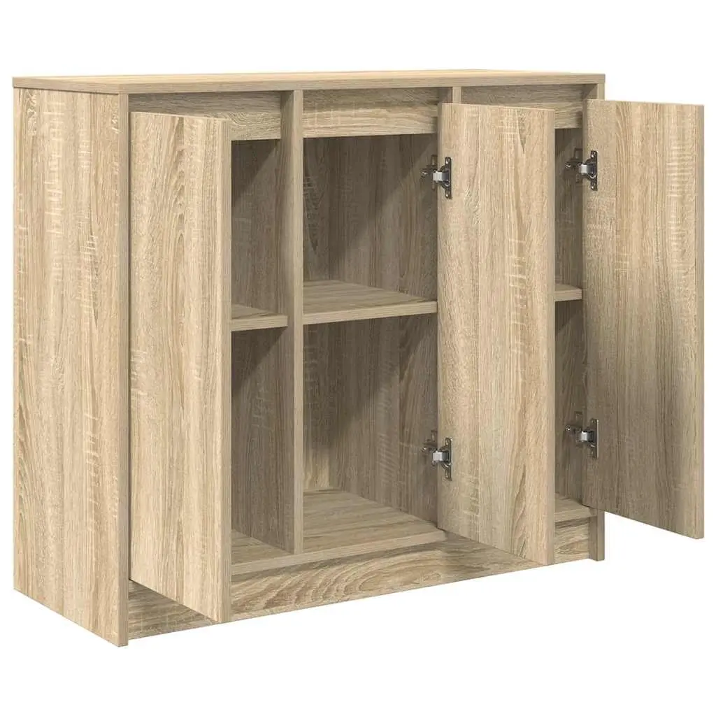 Sideboard Storage Cabinet for Dining Room Bedroom Kitchen 85x34x76 cm Engineered Wood Sonoma Oak