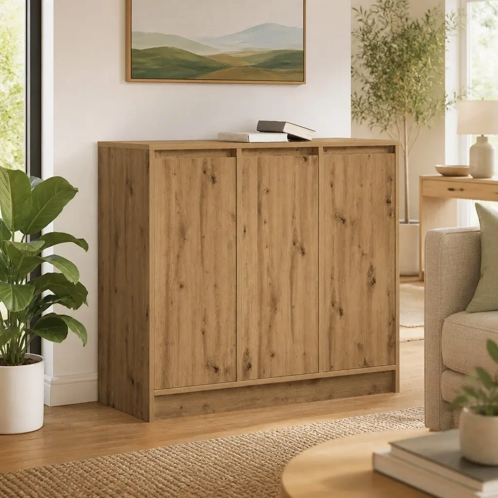 Sideboard Buffet Cabinet Storage Engineered Wood Brown 85x34x76cm