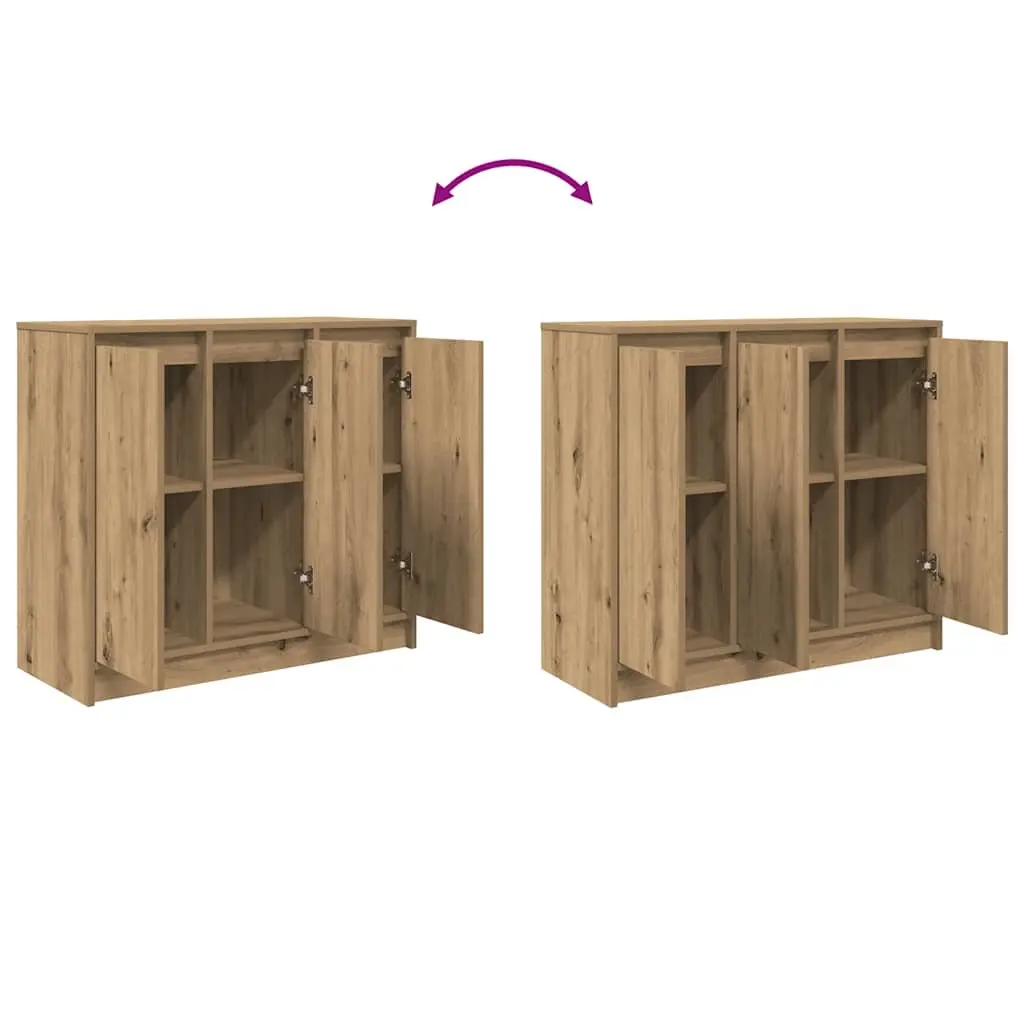 Sideboard Buffet Cabinet Storage Engineered Wood Brown 85x34x76cm
