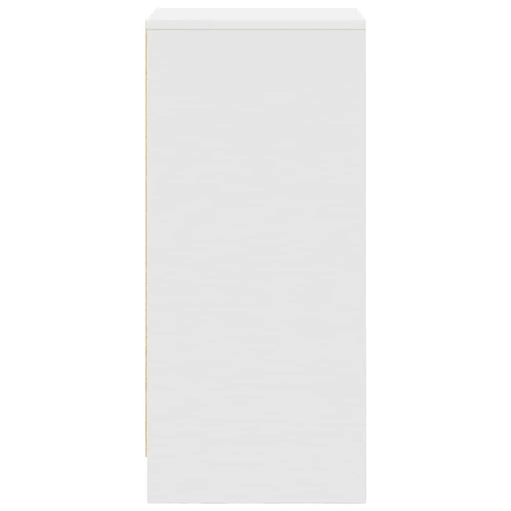 White Sideboard Storage Cabinet Engineered Wood Buffet Kitchen Dining Room