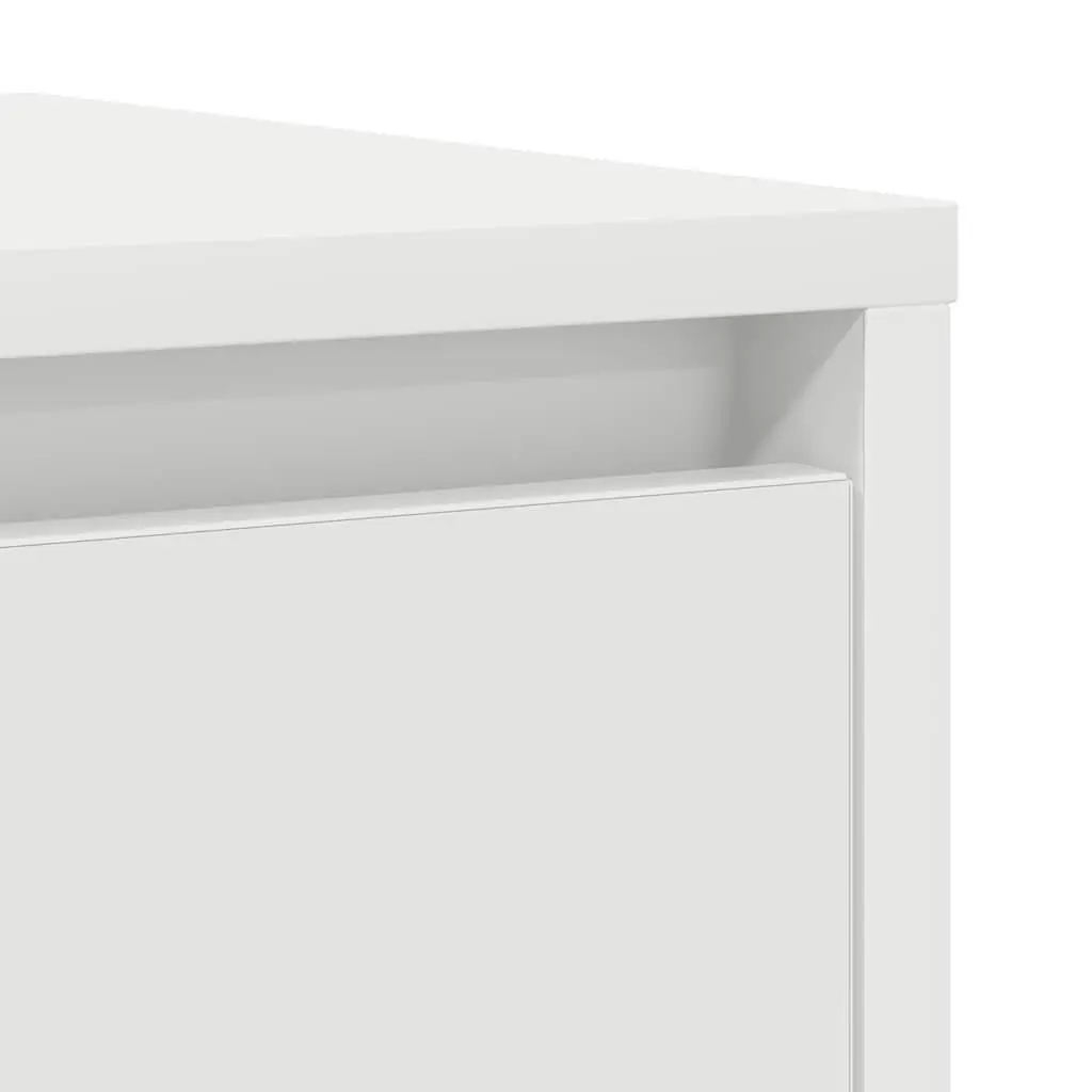 White Sideboard Storage Cabinet Engineered Wood Buffet Kitchen Dining Room