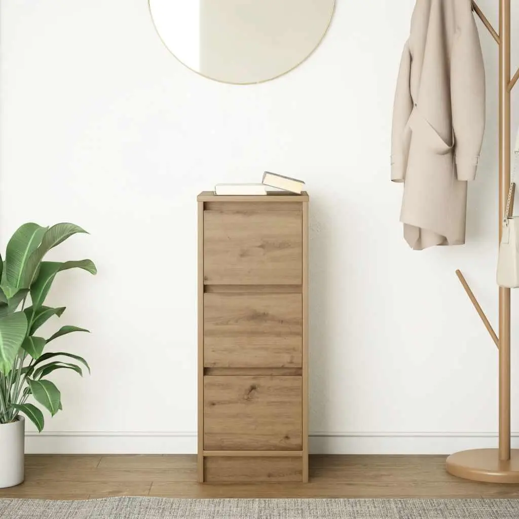 Sideboard Storage Cabinet for Dining Room Engineered Wood Brown 29.5 x 34 x 76 cm