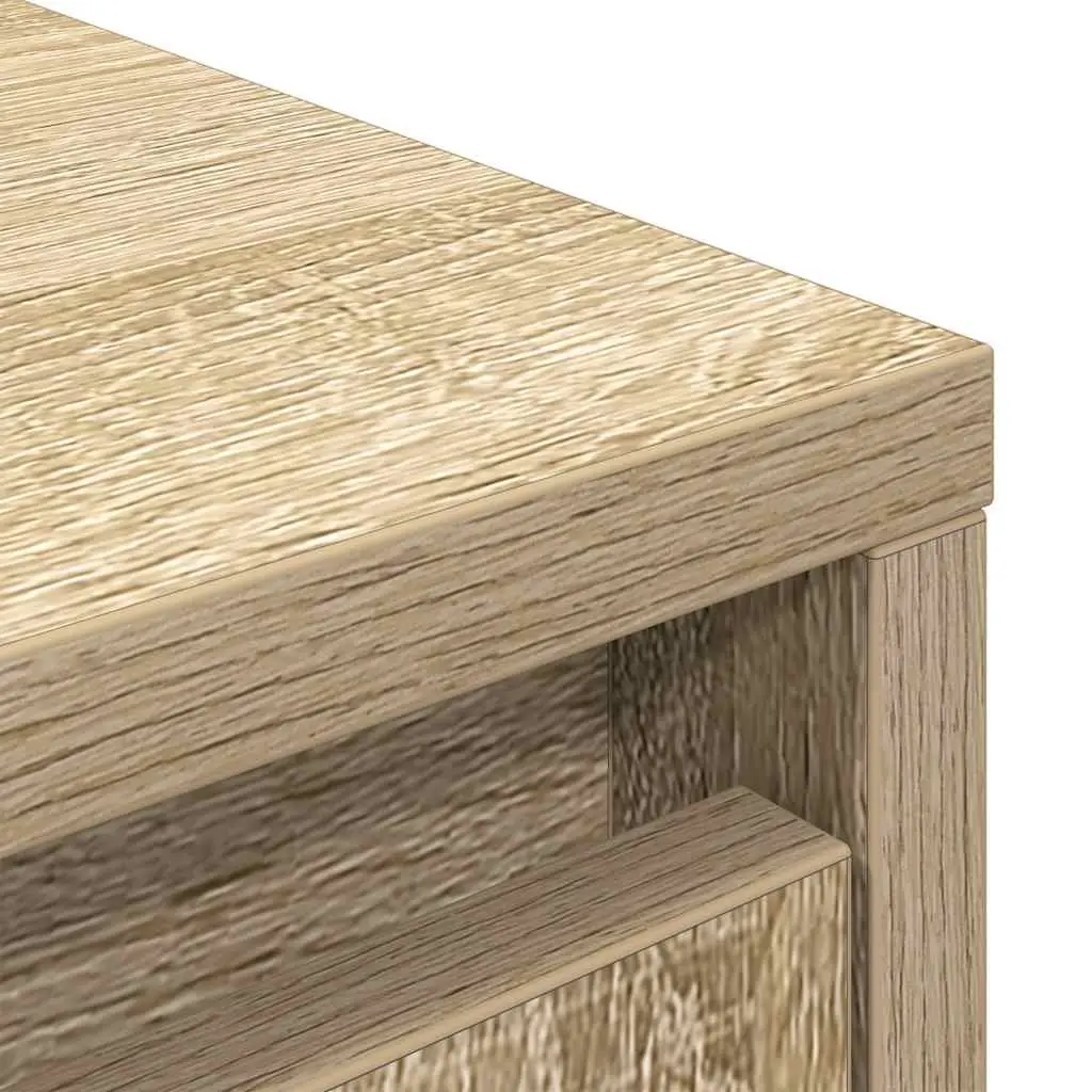 Storage Cabinet for Living Room Dining Area Home Office Brown Engineered Wood 55.5 W x 34 D x 119.5 H cm