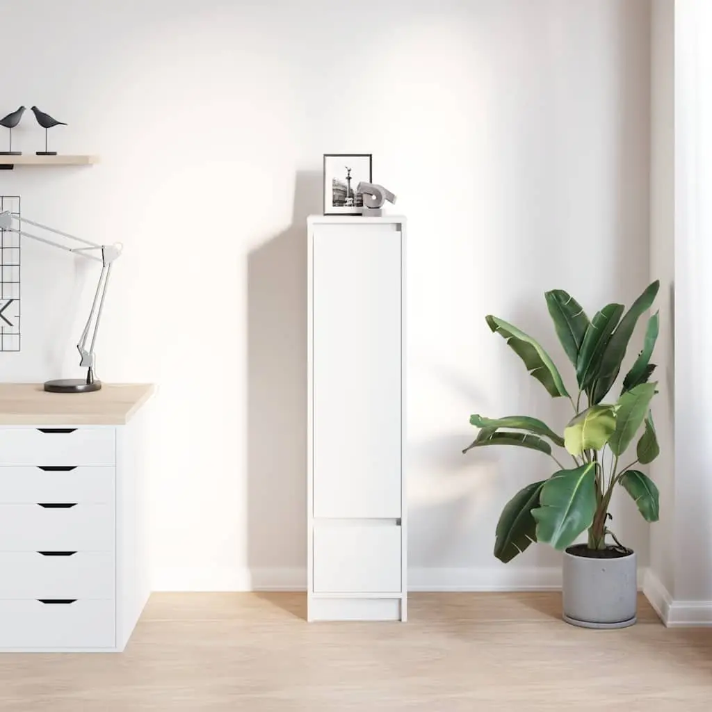 Highboard Storage Cabinet for Dining Room White Engineered Wood 29.5 x 34 x 119.5 cm