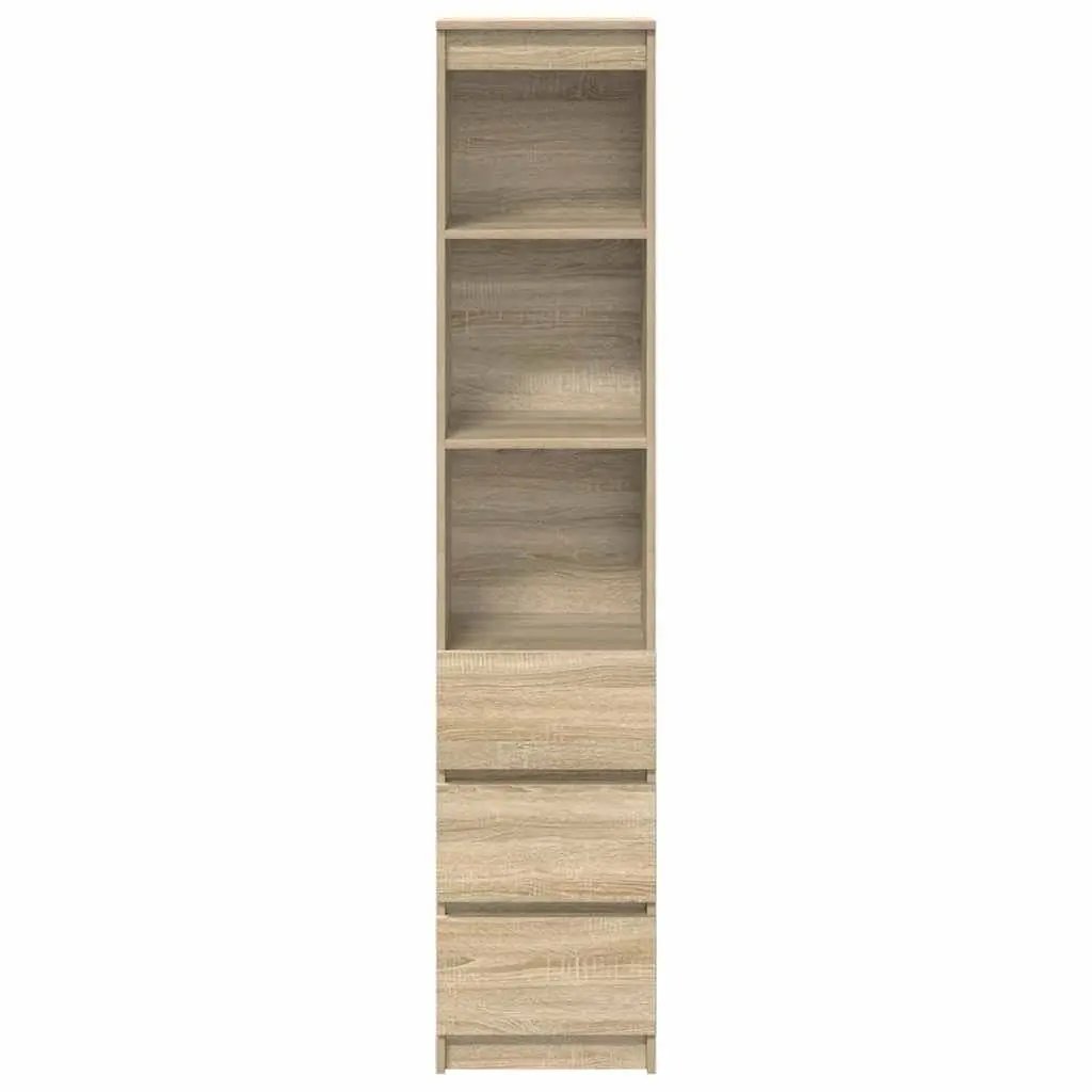 Highboard Storage Cabinet Brown Engineered Wood Sideboard Buffet Cupboard 180cm