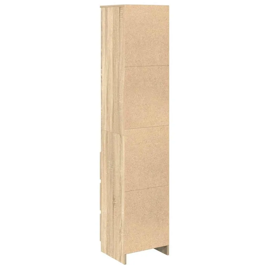 Highboard Storage Cabinet Brown Engineered Wood Sideboard Buffet Cupboard 180cm