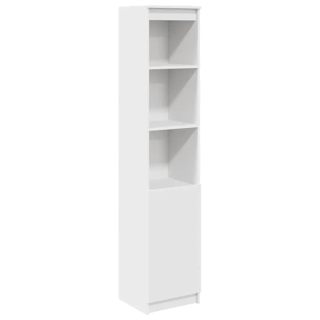Highboard Storage Cabinet for Dining Room Kitchen Bedroom White 37.5L x 35W x 180H cm Engineered Wood