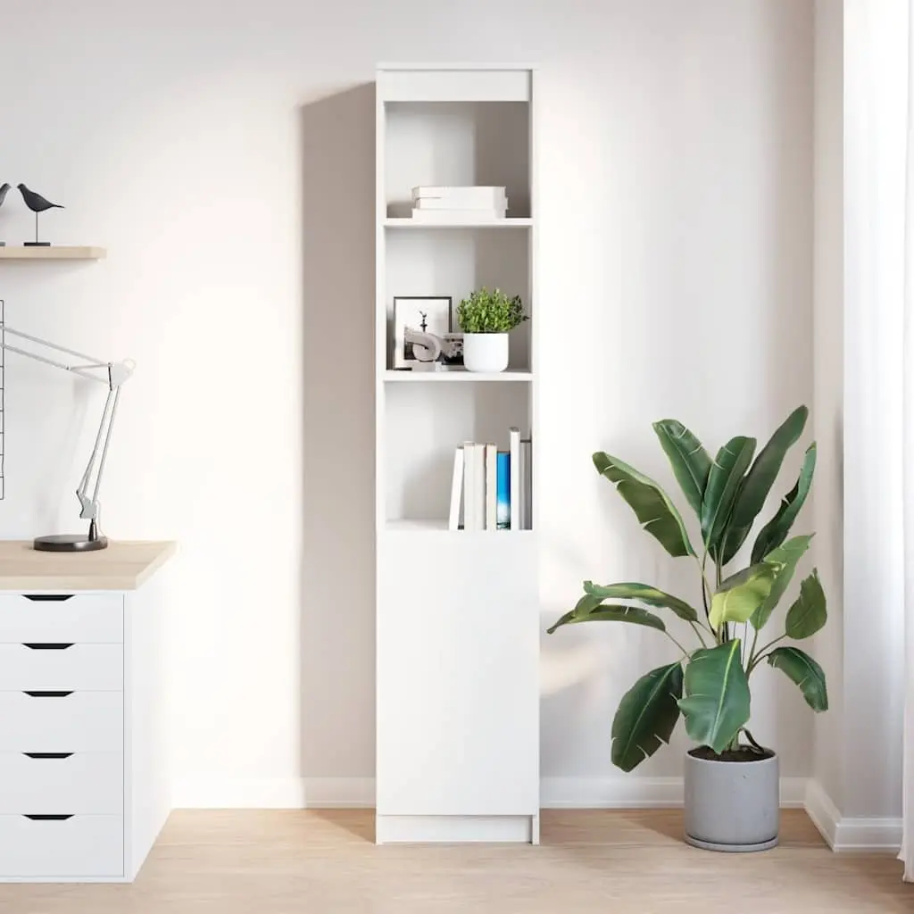 Highboard Storage Cabinet for Dining Room Kitchen Bedroom White 37.5L x 35W x 180H cm Engineered Wood
