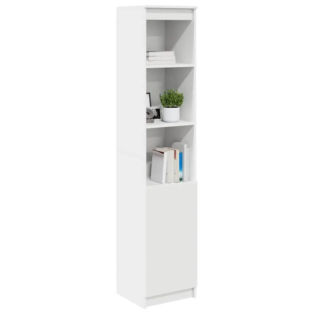 Highboard Storage Cabinet for Dining Room Kitchen Bedroom White 37.5L x 35W x 180H cm Engineered Wood