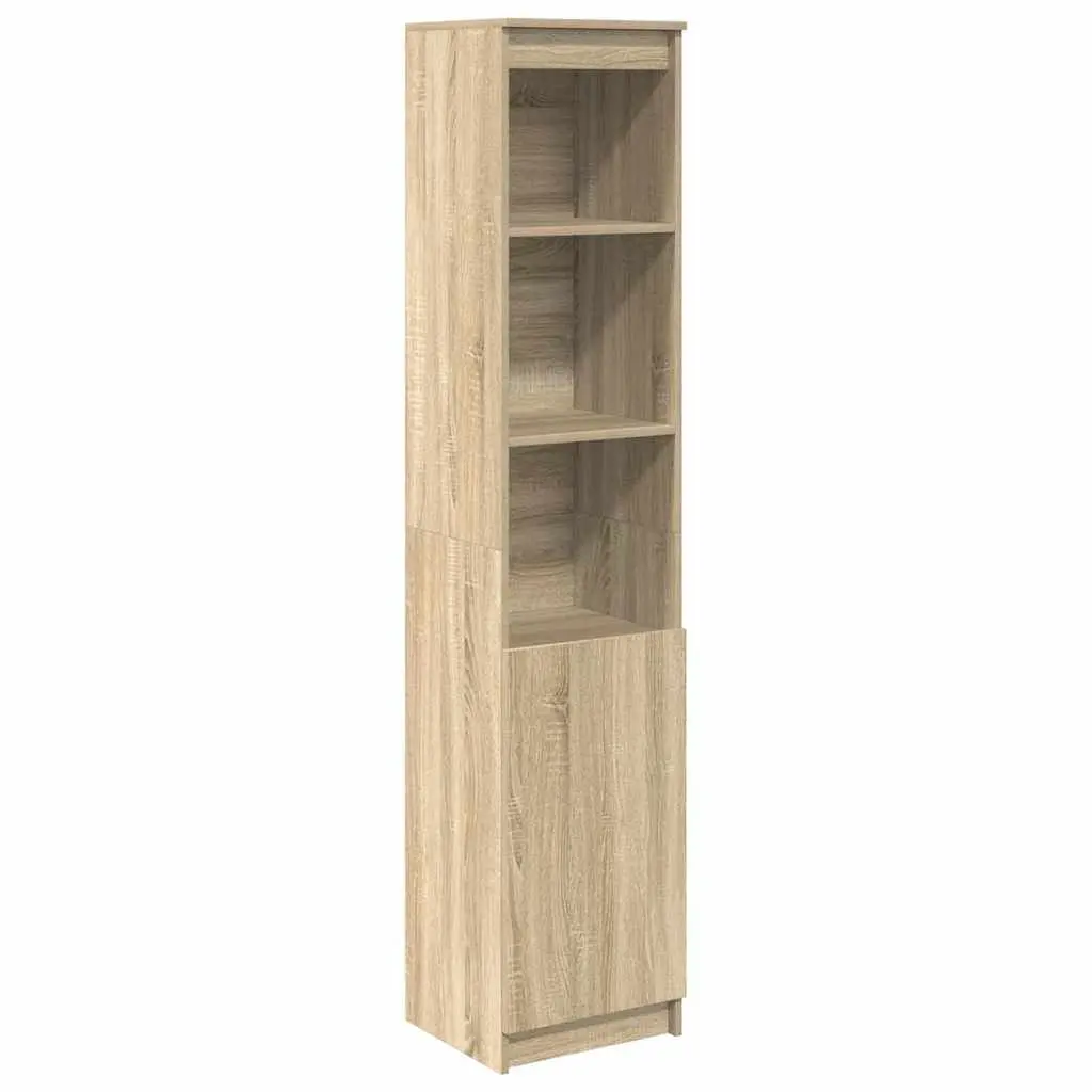 Highboard Storage Cabinet for Dining Room Bedroom Bathroom Kitchen Living Space Brown Engineered Wood 37.5x35x180cm