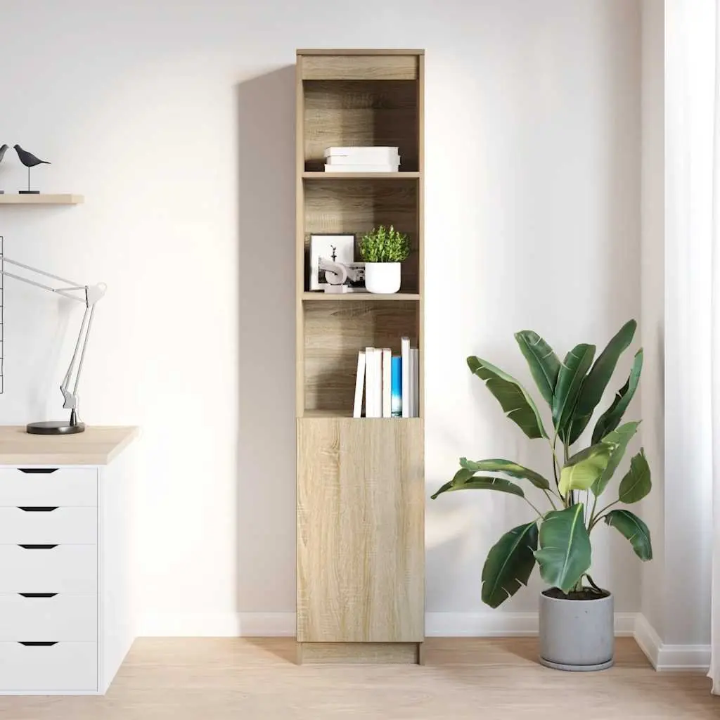 Highboard Storage Cabinet for Dining Room Bedroom Bathroom Kitchen Living Space Brown Engineered Wood 37.5x35x180cm