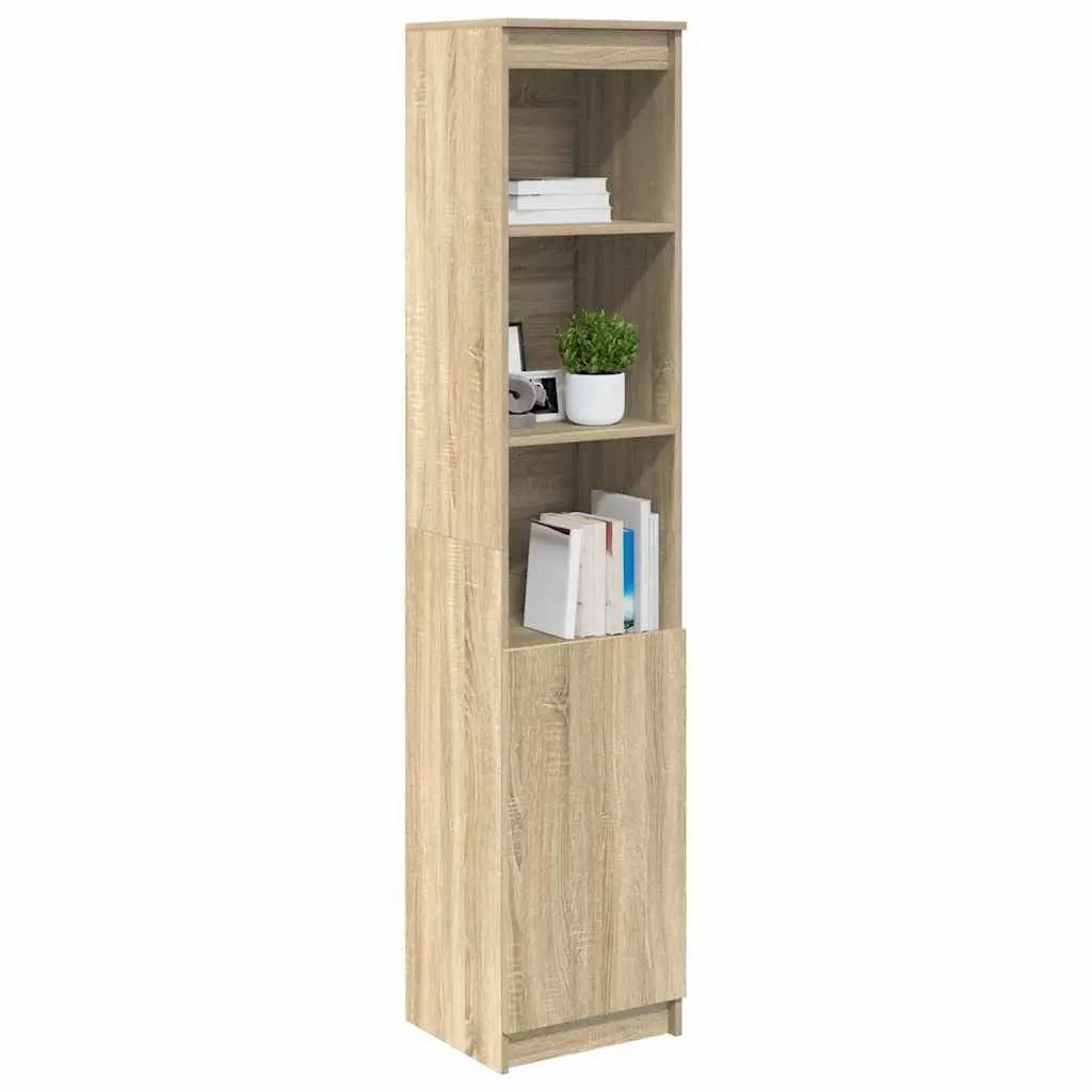 Highboard Storage Cabinet for Dining Room Bedroom Bathroom Kitchen Living Space Brown Engineered Wood 37.5x35x180cm