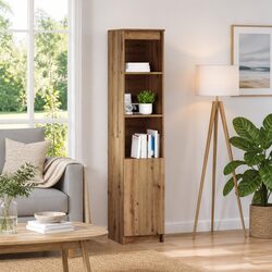 Highboard Storage Cabinet: 37.5 x 35 x 180 cm, Brown