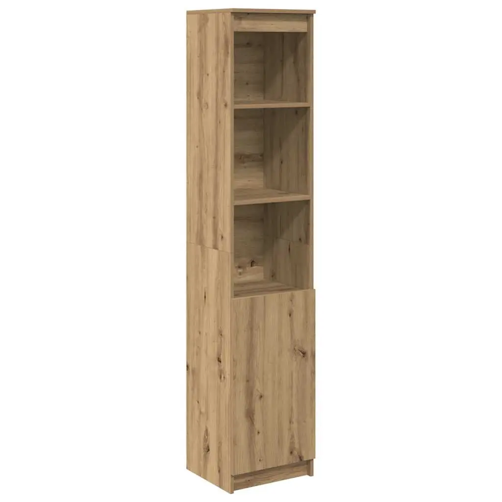 Highboard Storage Cabinet for Dining Room Bedroom Living Area 37.5 x 35 x 180 cm Brown Engineered Wood