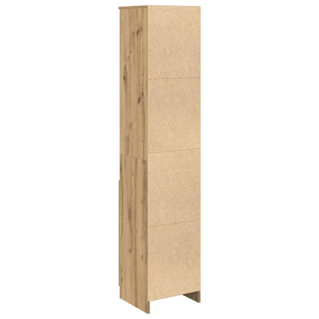 Highboard Storage Cabinet for Dining Room Bedroom Living Area 37.5 x 35 x 180 cm Brown Engineered Wood
