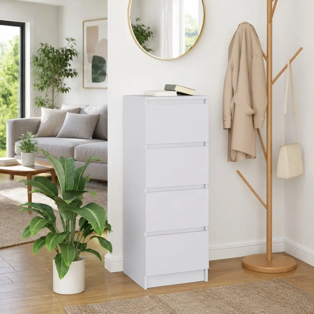 White Sideboard Storage Cabinet Dining Room 37.5W x 35D x 99H cm
