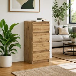 Brown Sideboard - 37.5W x 35D x 76H cm Storage Cabinet