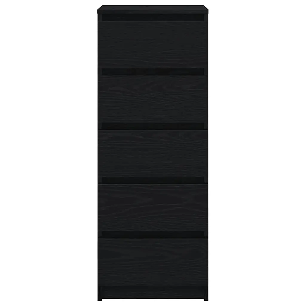 Black Oak Sideboard Storage Cabinet 37.5x35x99cm
