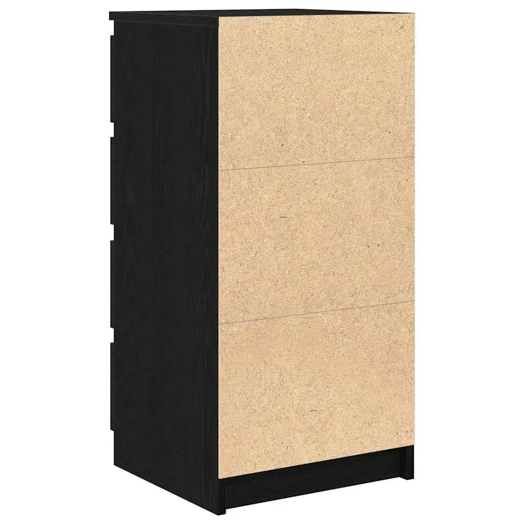 Black Oak Sideboard Storage Cabinet 37.5x35x99cm
