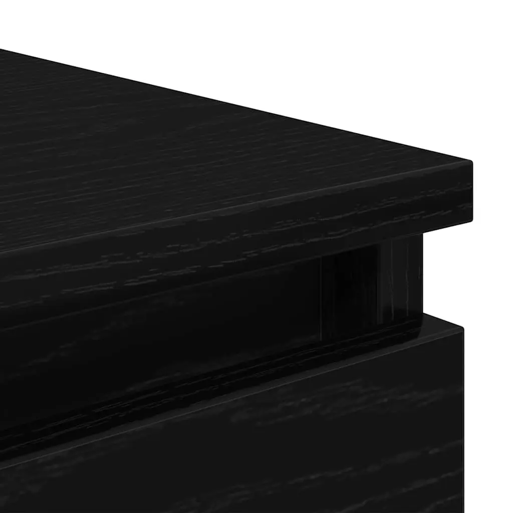 Black Oak Sideboard Storage Cabinet 37.5x35x99cm