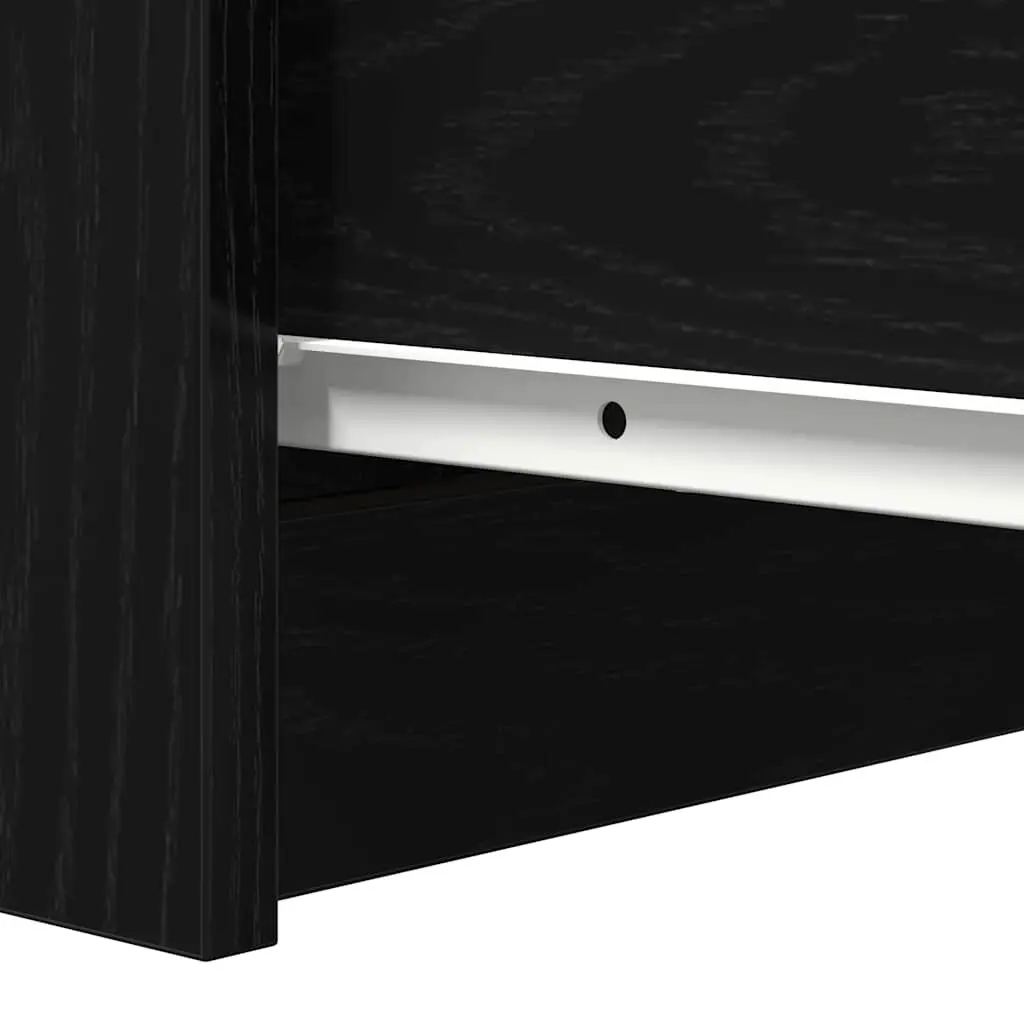 Black Oak Sideboard Storage Cabinet 37.5x35x99cm