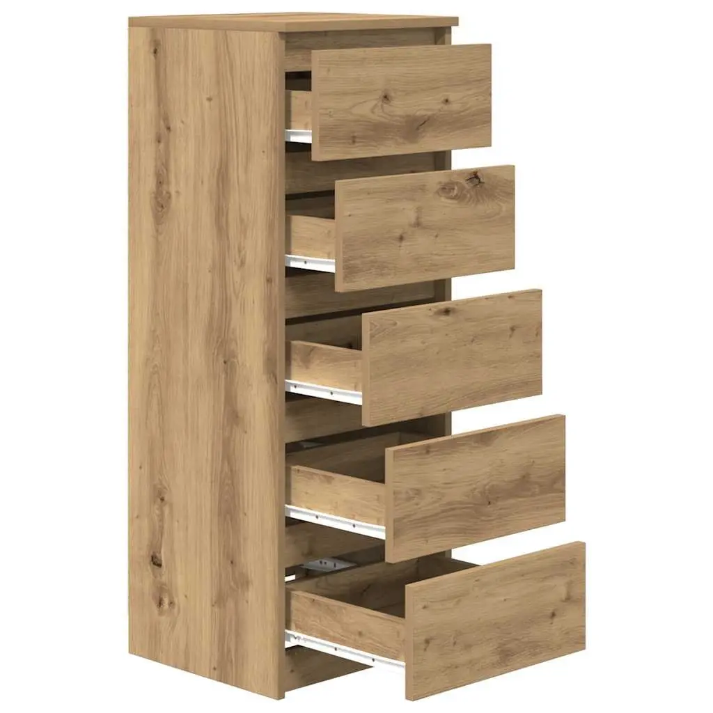 Sideboard for Living Room or Dining Area Brown 37.5 x 35 x 99 cm Engineered Wood Storage Cabinet with Drawers