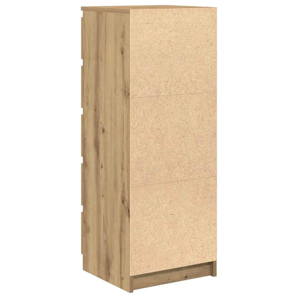 Sideboard for Living Room or Dining Area Brown 37.5 x 35 x 99 cm Engineered Wood Storage Cabinet with Drawers
