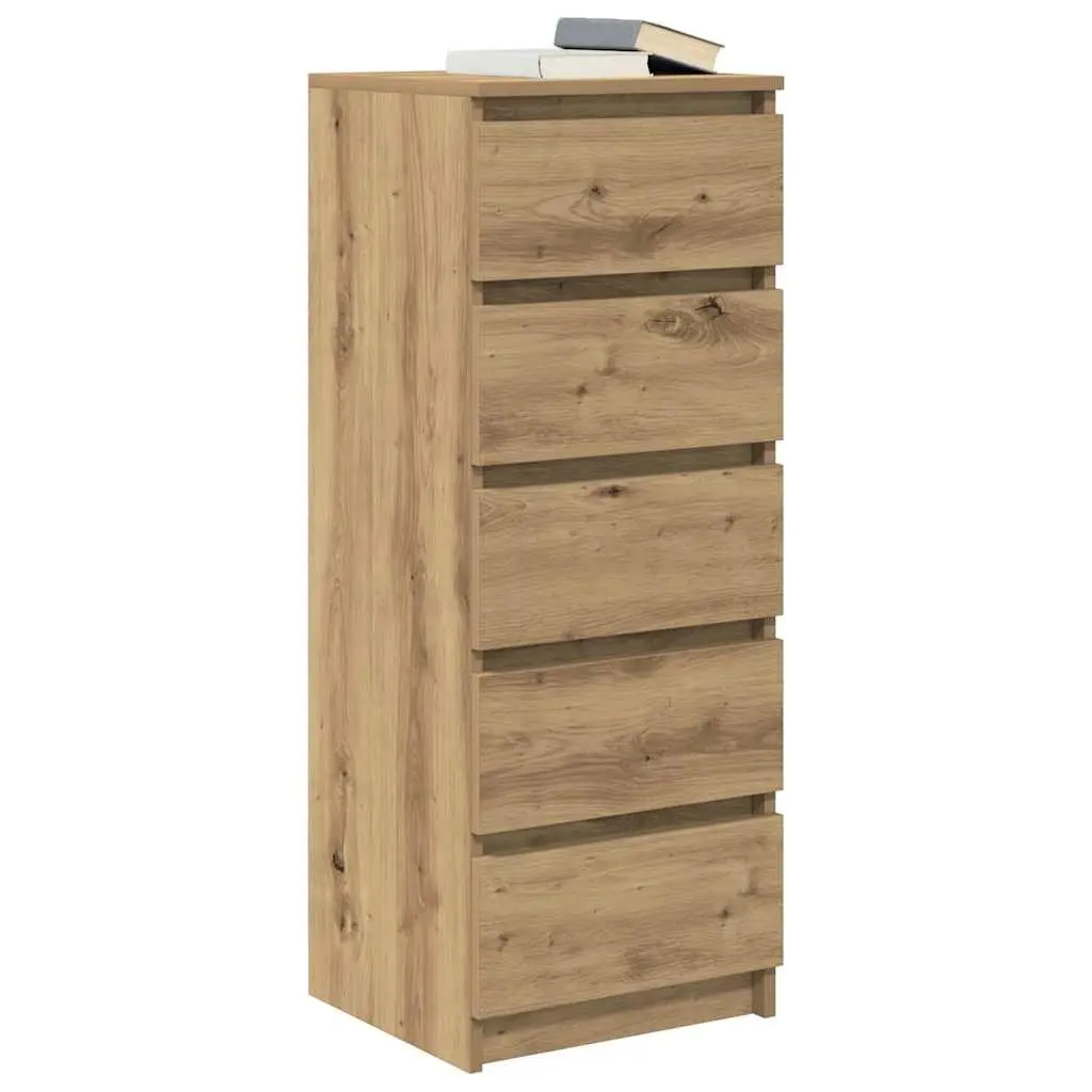 Sideboard for Living Room or Dining Area Brown 37.5 x 35 x 99 cm Engineered Wood Storage Cabinet with Drawers
