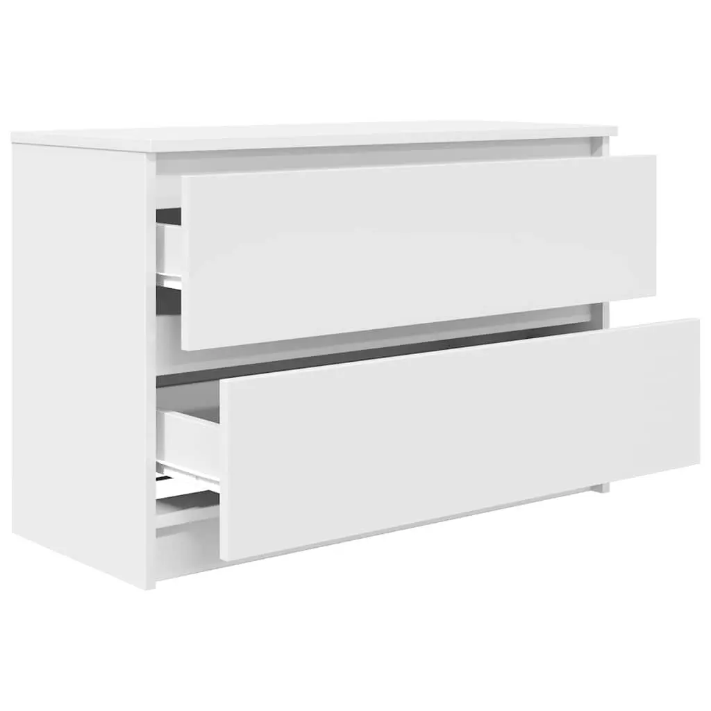 TV Cabinet White Storage Unit Living Room Bedroom Engineered Wood 80 x 35 x 54 cm
