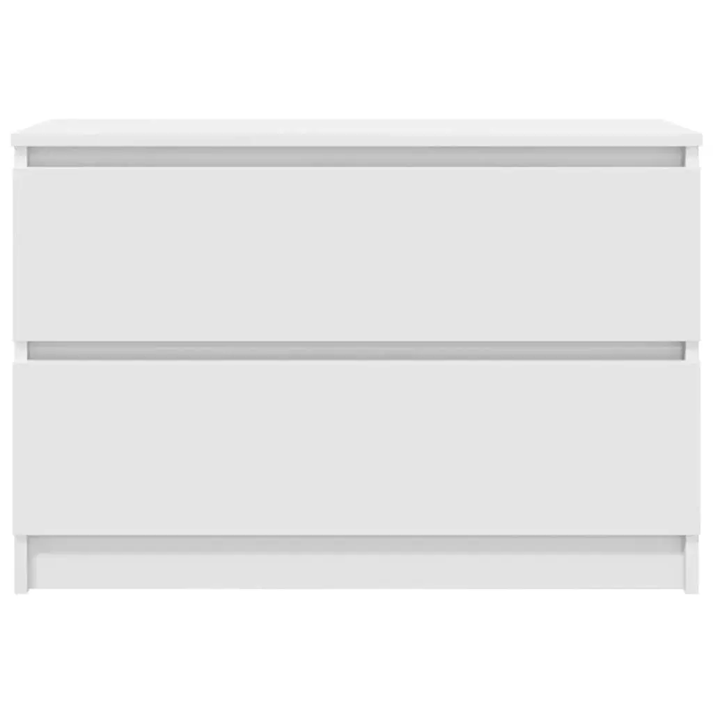 TV Cabinet White Storage Unit Living Room Bedroom Engineered Wood 80 x 35 x 54 cm