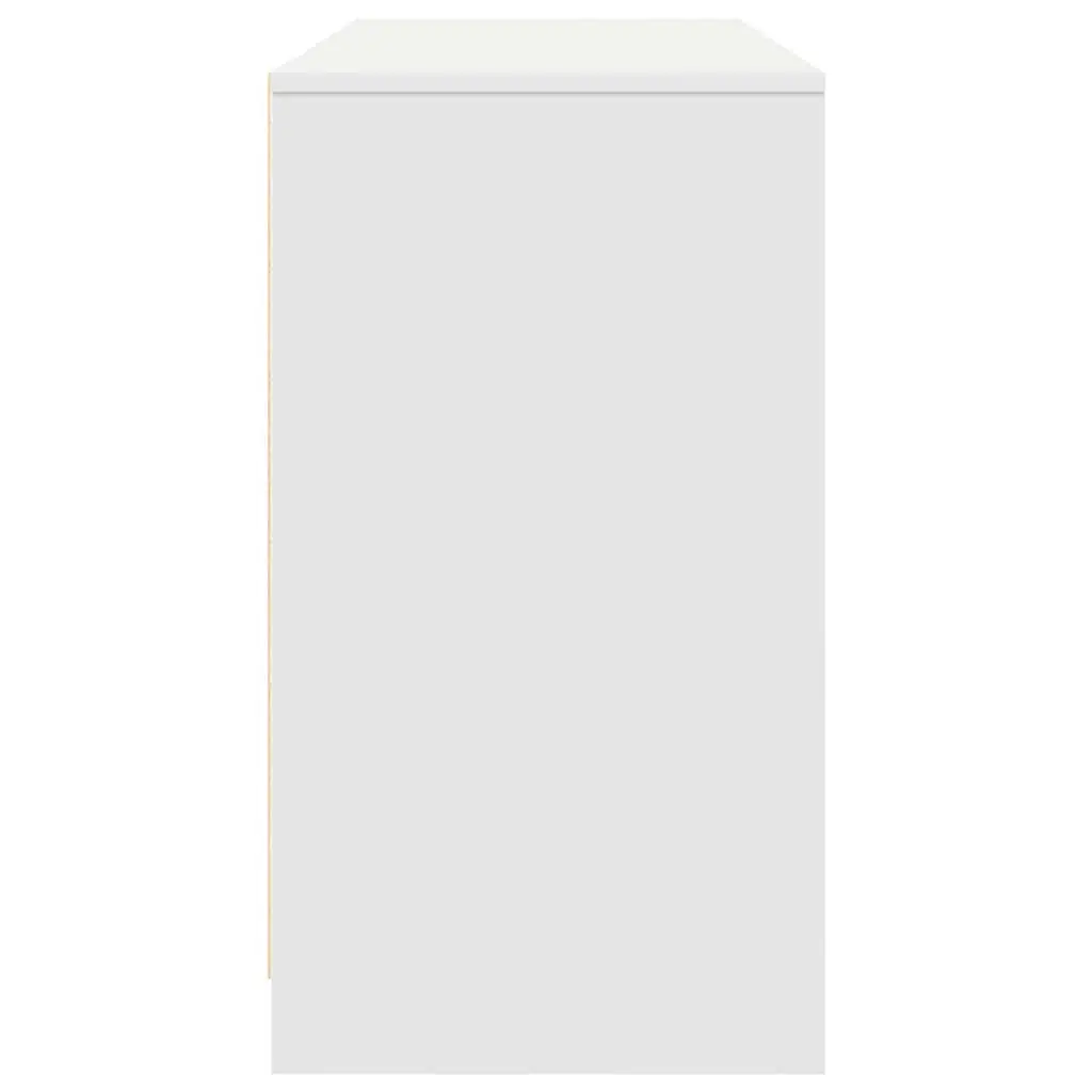 Desk Secretary Workstation Office White Writing Storage Engineered Wood