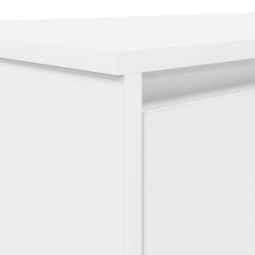 Desk Secretary Workstation Office White Writing Storage Engineered Wood